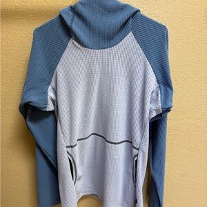 New Men’s Medium Melanzana Micro Grid Hoodie v2 Rain / Dusk